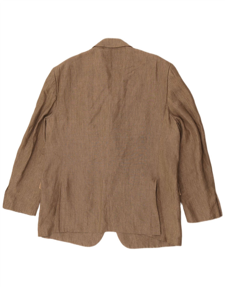 San Remo Chaqueta tipo blazer delgada con 3 botones para hombre IT 58 4XL Viscosa marrón