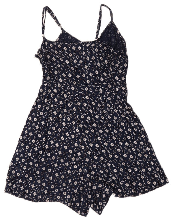 Superdry Mono corto sin mangas para mujer UK 4 XS Azul marino Viscosa geométrica