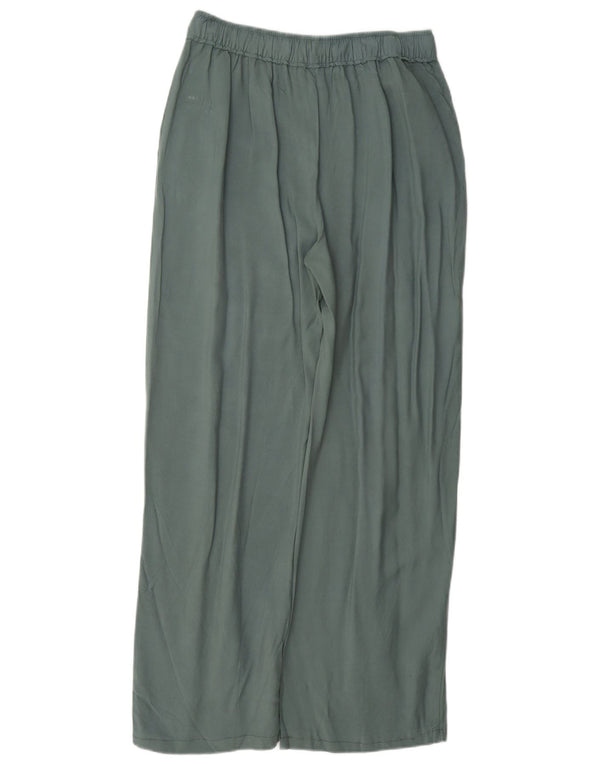 Zara Mujer Pantalones Casuales De Pierna Ancha Mediano W28 L29 Verde