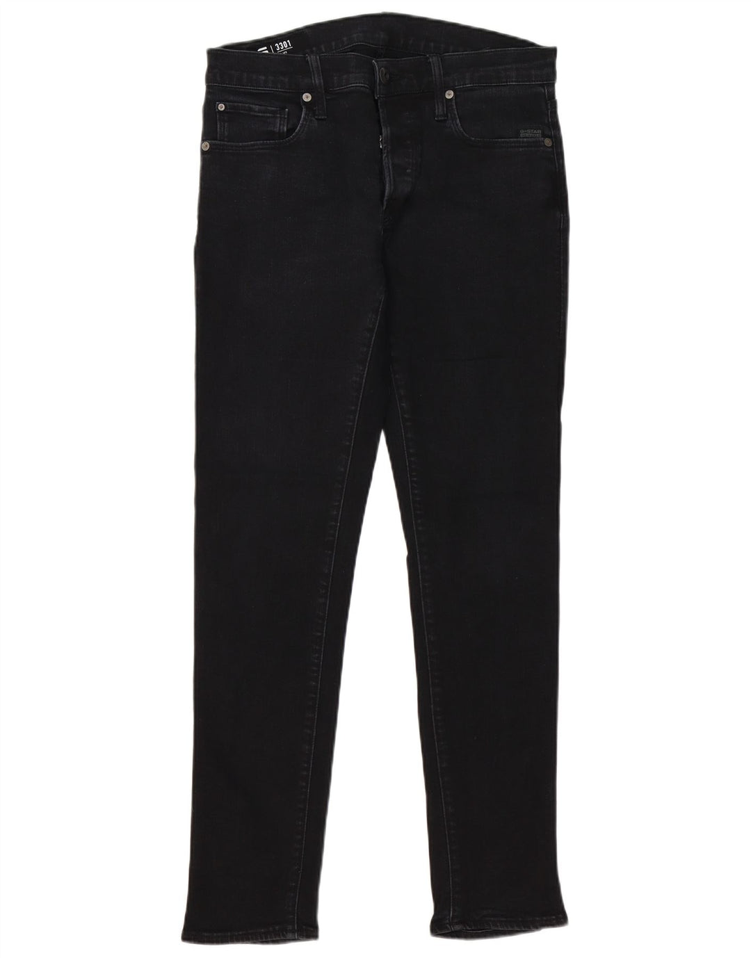 G-Star Hombre 3301 Vaqueros Slim W30 L32 Negro