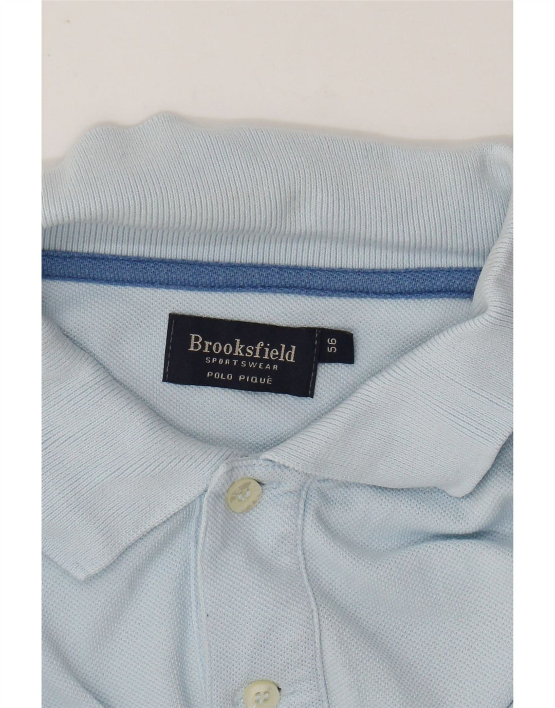 BROOKSFIELD Polo para hombre IT 56 XL Algodón azul