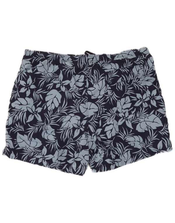 L.L.Bean Bañador para hombre, talla grande, nailon floral azul marino