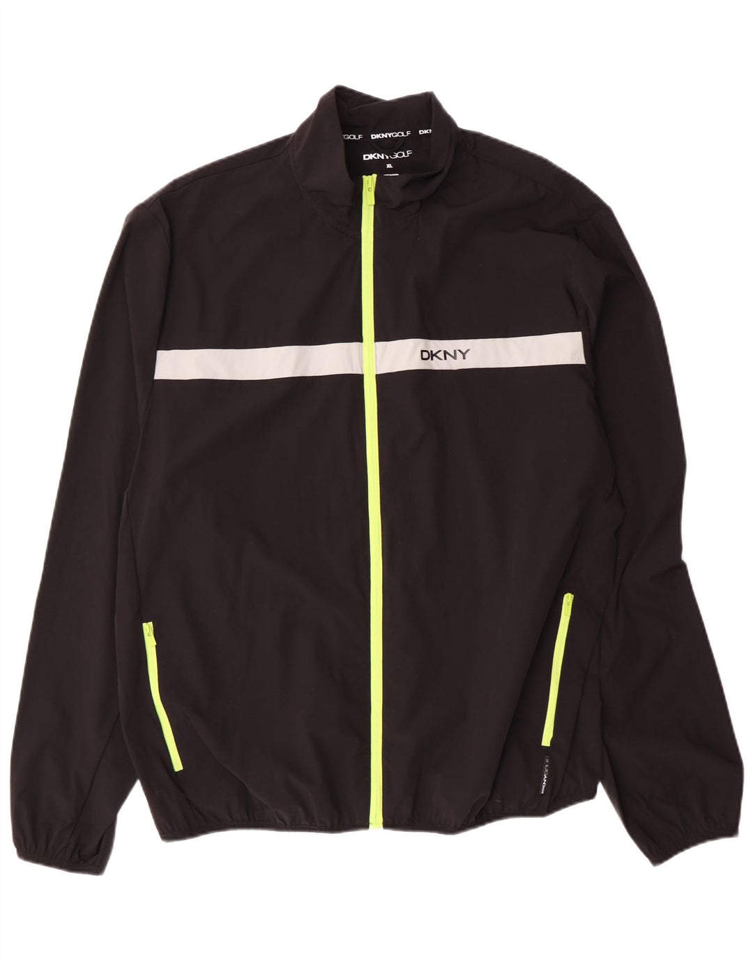 Dkny Chaqueta De Chándal Con Gráfico De Golf Para Hombre XL Poliamida Color Block Negro