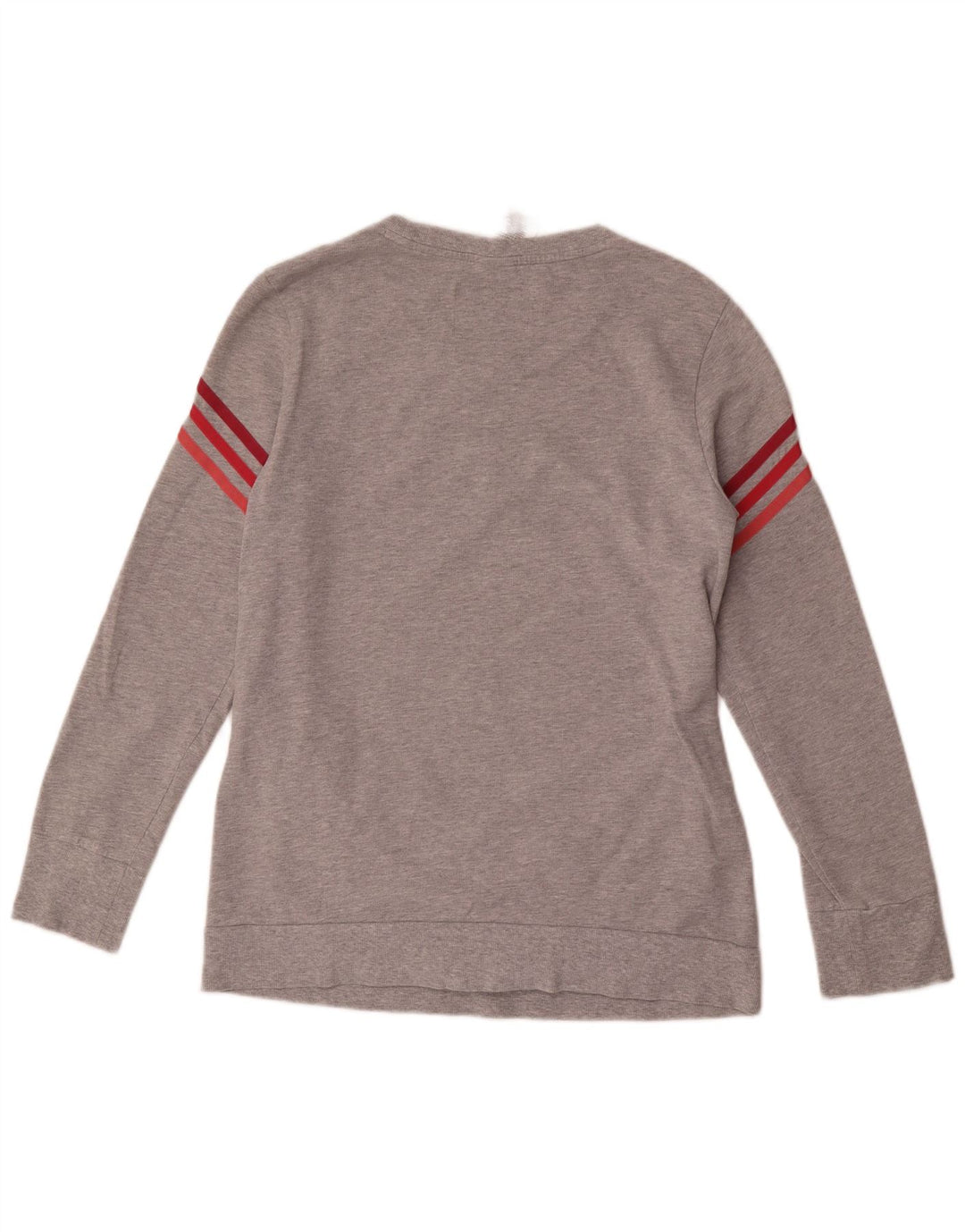 Adidas Mujer Sudadera Jumper UK 12/14 Algodón moteado gris medio