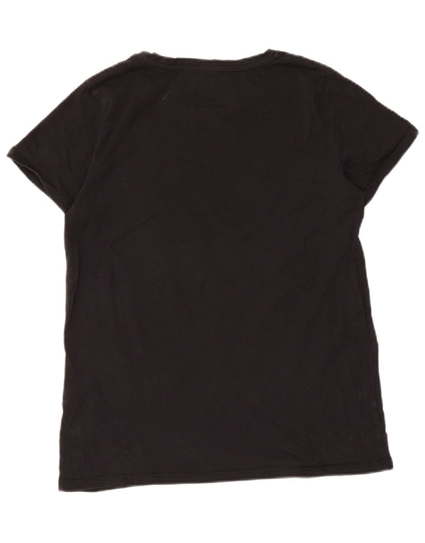 French Connection Camiseta para mujer Top UK 10 Small Black Cotton