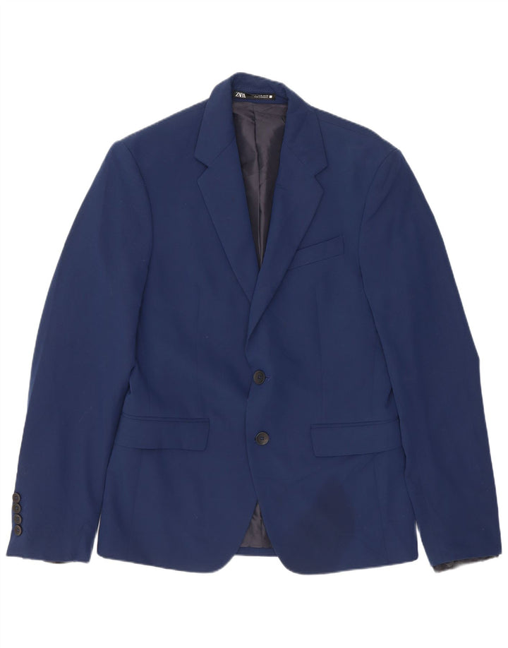 Zara Chaqueta Blazer De 2 Botones Para Hombre EU 44 XS Azul Marino