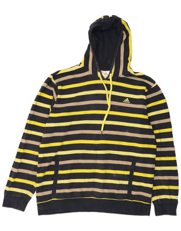 Adidas Hombre Sudadera con capucha Jumper XL Azul Marino Rayas Algodón