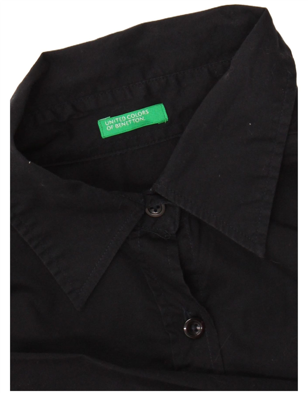 BENETTON Camisa para mujer Reino Unido 42 Mediano Negro