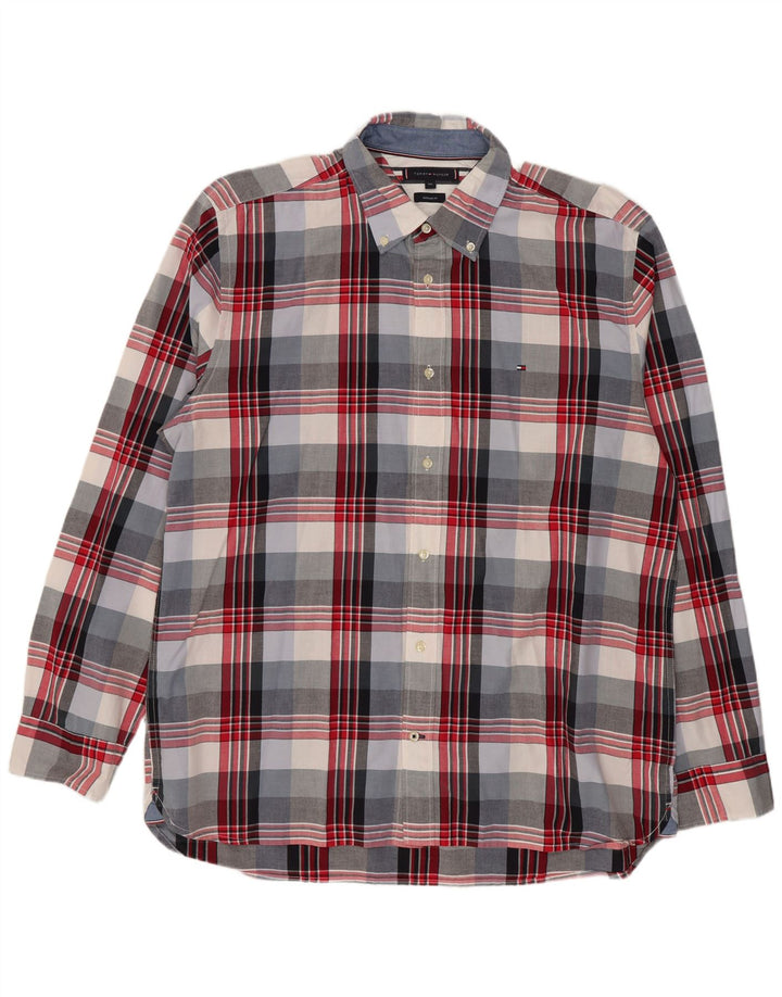 Tommy Hilfiger Camisa Regular Fit para Hombre 2XL Algodón A Cuadros Multicolor