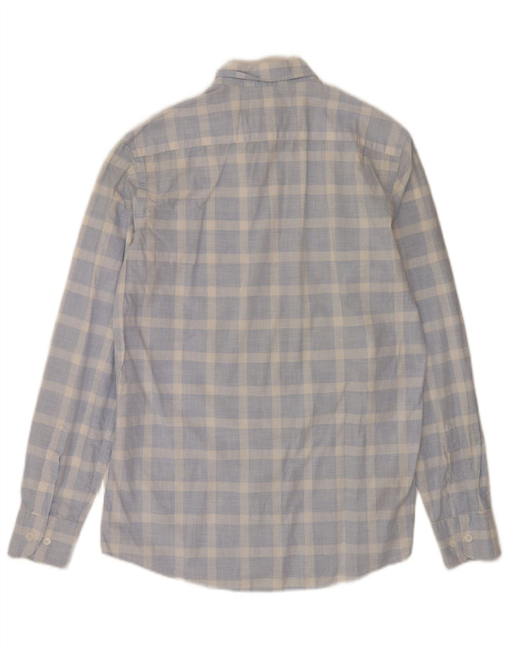 Camisa Massimo Dutti Hombre Algodón Cuadros Azul Medio