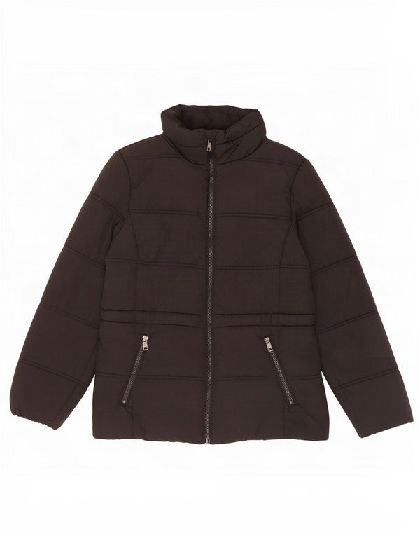 Marks & Spencer Chaqueta acolchada con capucha para mujer UK 40 Mediana Poliéster negro