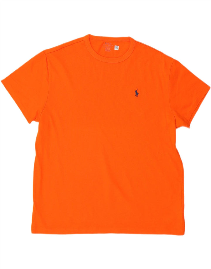POLO RALPH LAUREN Camiseta de corte clásico para hombre Top grande de algodón naranja