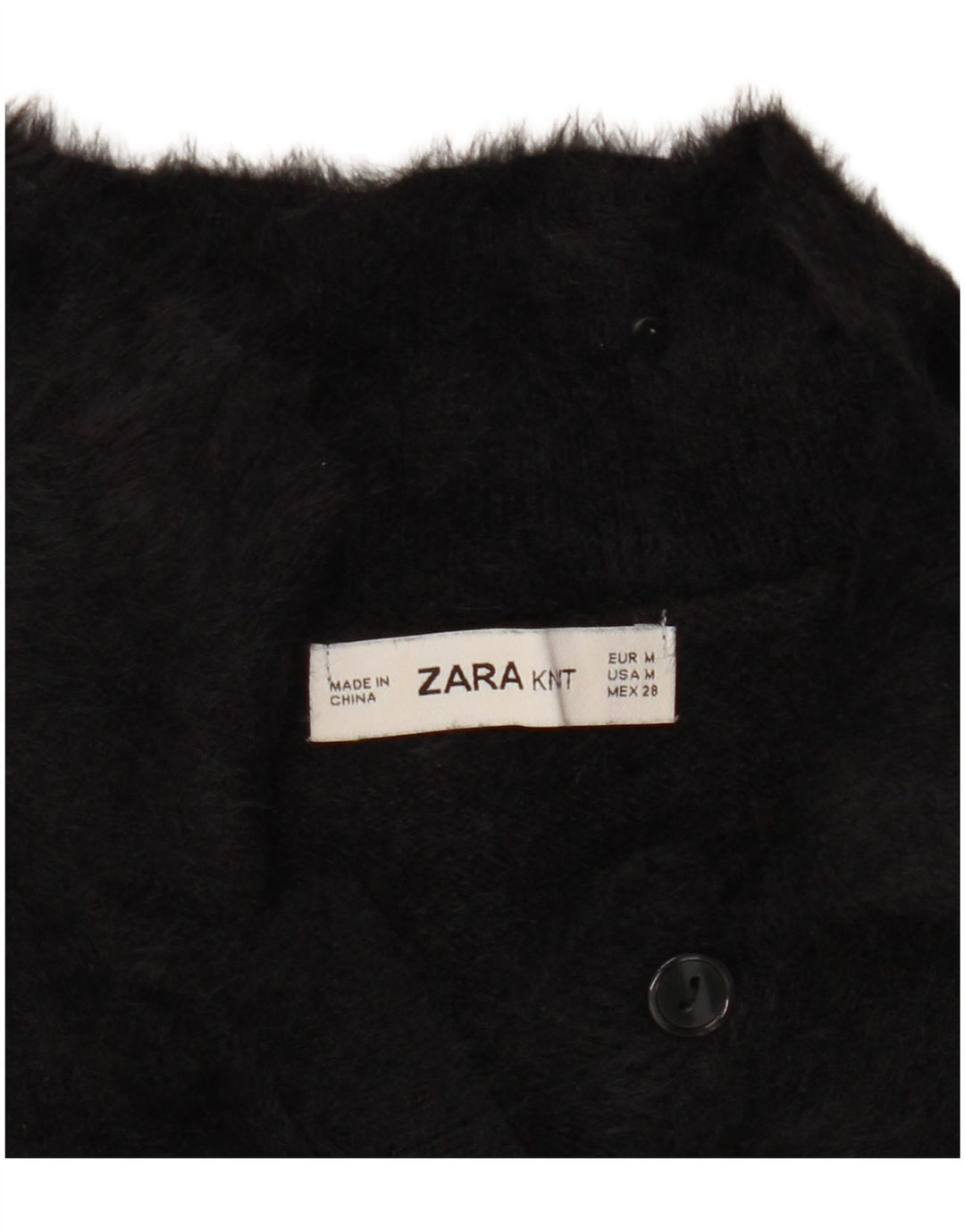ZARA Suéter tipo jersey con cuello tipo polo para mujer Reino Unido 44 Mediano Negro