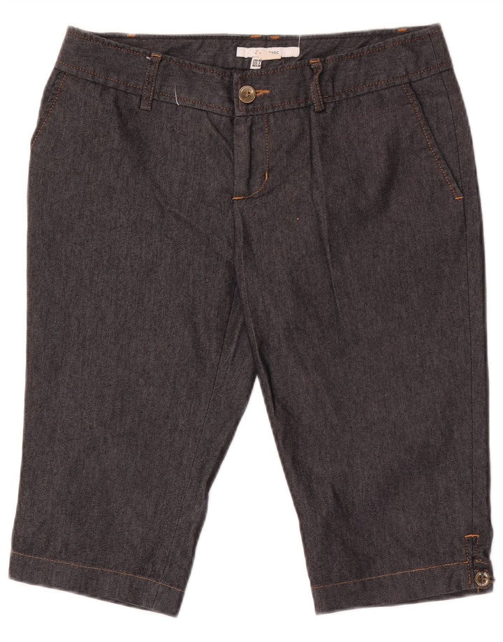 Zara Bermudas Chinos para Mujer EU 40 Medium W30 Algodón Negro