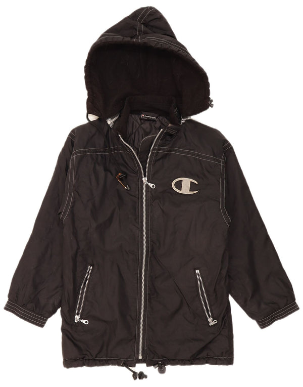 Champion Chaqueta cortavientos con capucha para niños 11-12 años Negro