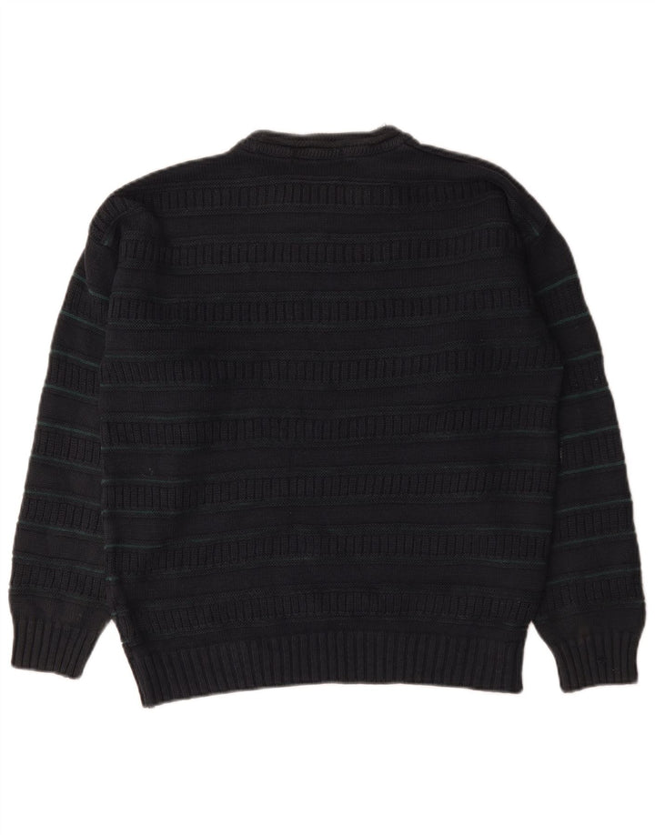 Marks & Spencer Suéter De Cuello Redondo Para Hombre Acrílico A Rayas Negro Mediano