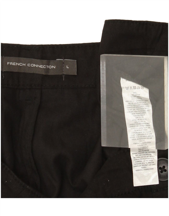 French Connection Pantalones Cortos Cargo para Hombre Grande W36 Algodón Negro