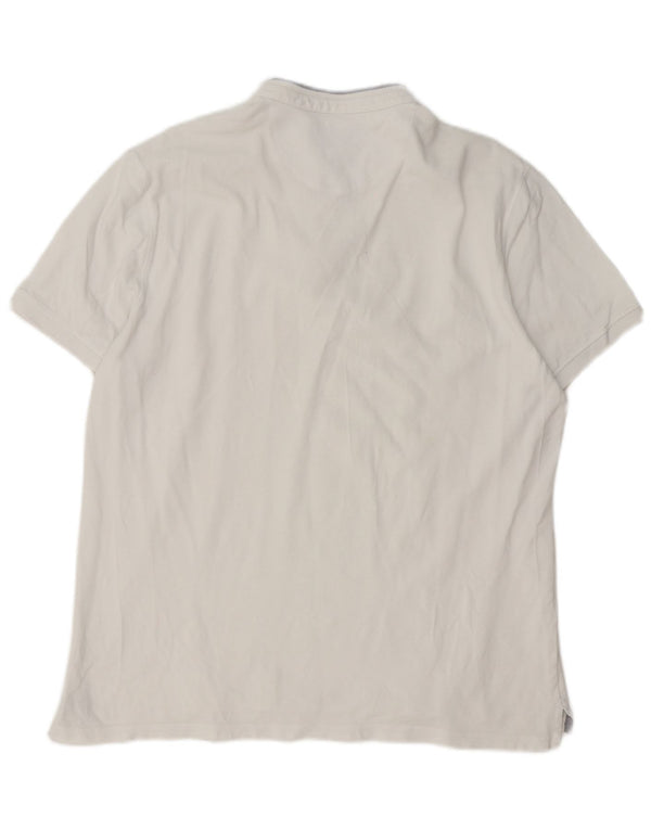 Polo Massimo Dutti Hombre 2XL Blanco Algodón