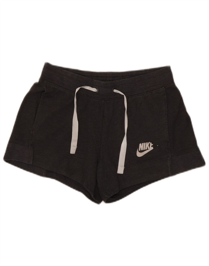 Nike - Pantalones cortos deportivos para mujer, talla 40, poliéster gris pequeño