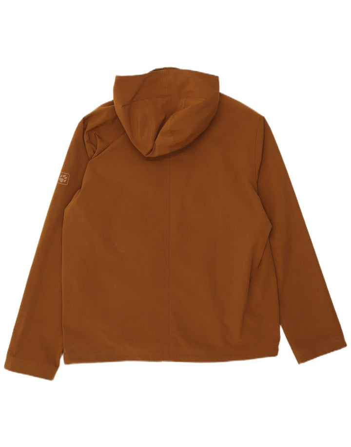 Jack Wolfskin Chaqueta cortavientos con capucha para hombre UK 36/38 Marrón medio