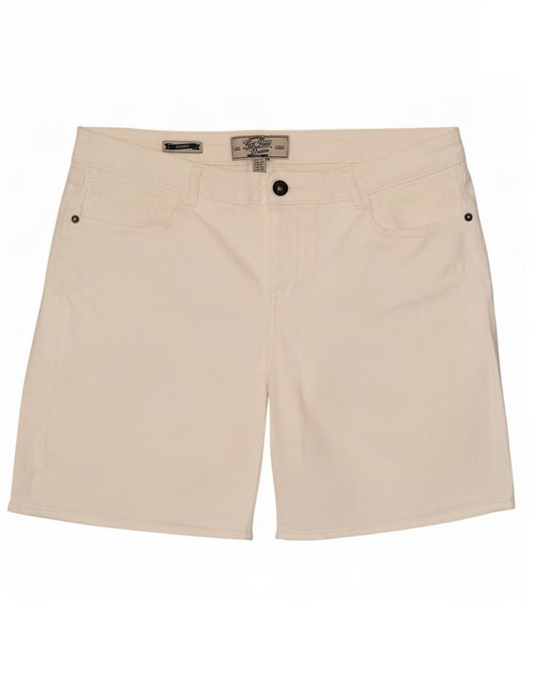 Pantalones cortos vaqueros para mujer Fat Face UK 12 Medium W30 Algodón blanco