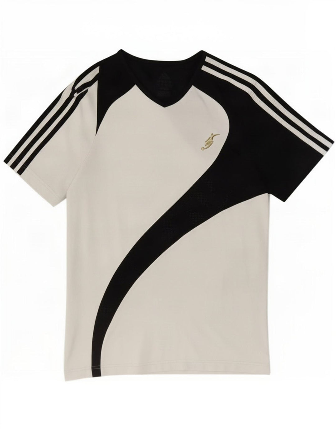 Adidas Hombre Camiseta Top Small Blanco Colorblock