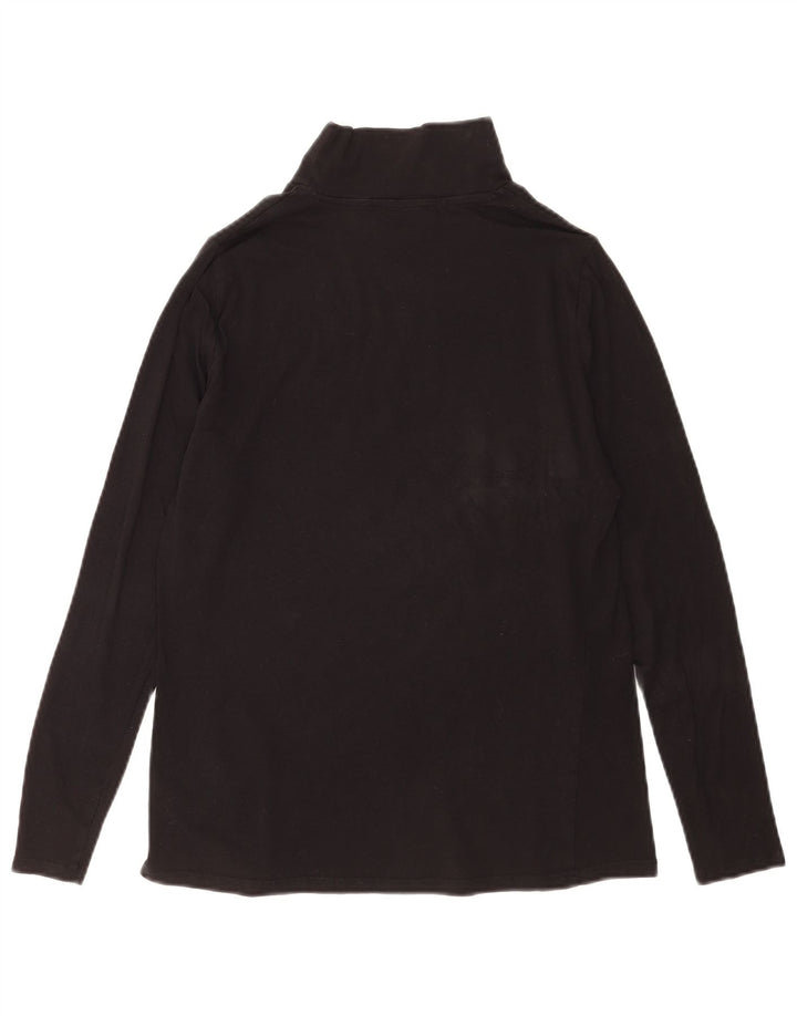 Marks & Spencer Top para mujer de manga larga UK 44 Mediano Algodón negro