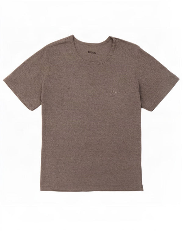 Hugo Boss Hombre Camiseta Top Grande Gris Moteado