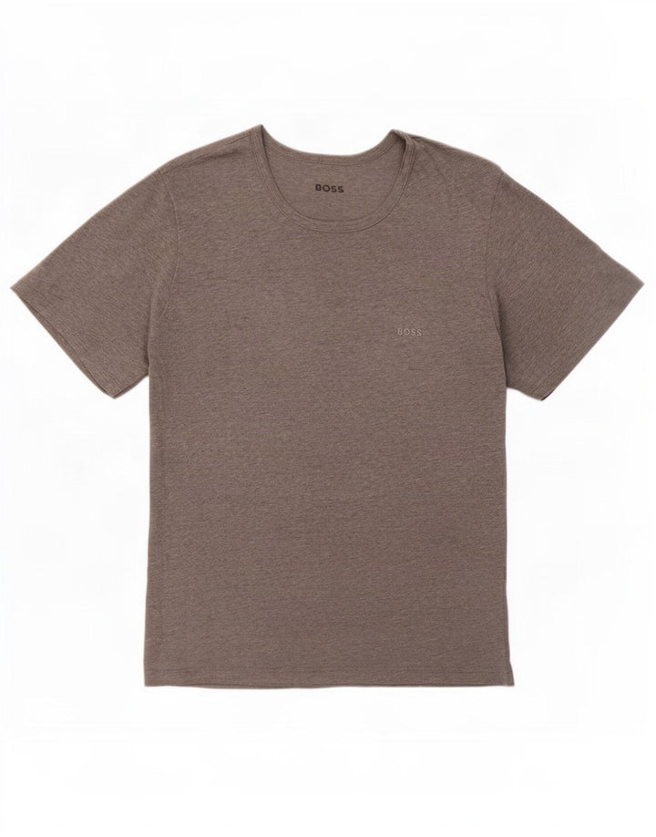 Hugo Boss Hombre Camiseta Top Grande Gris Moteado