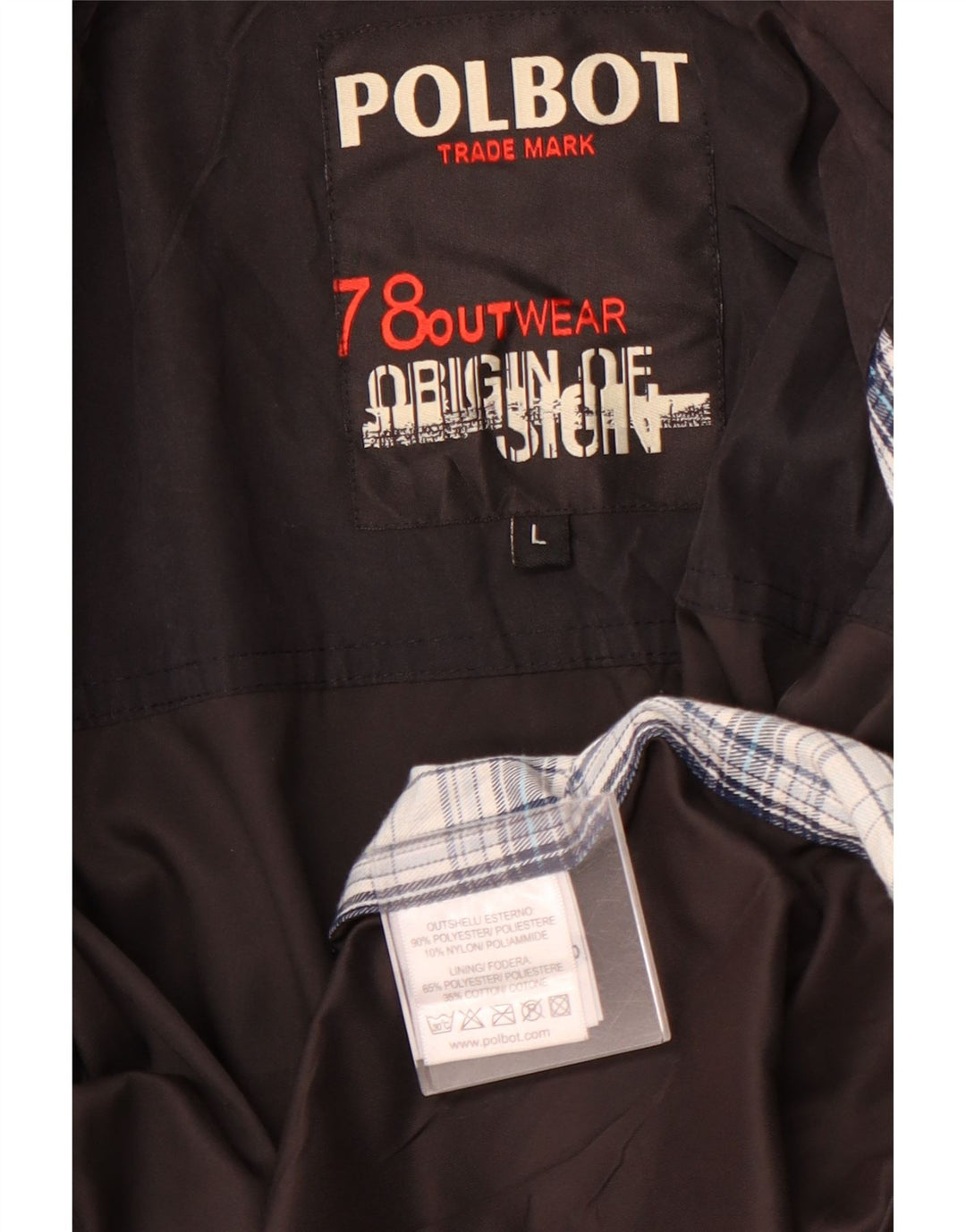 POLBOT Chaqueta utilitaria para hombre UK 40 Large Poliéster negro