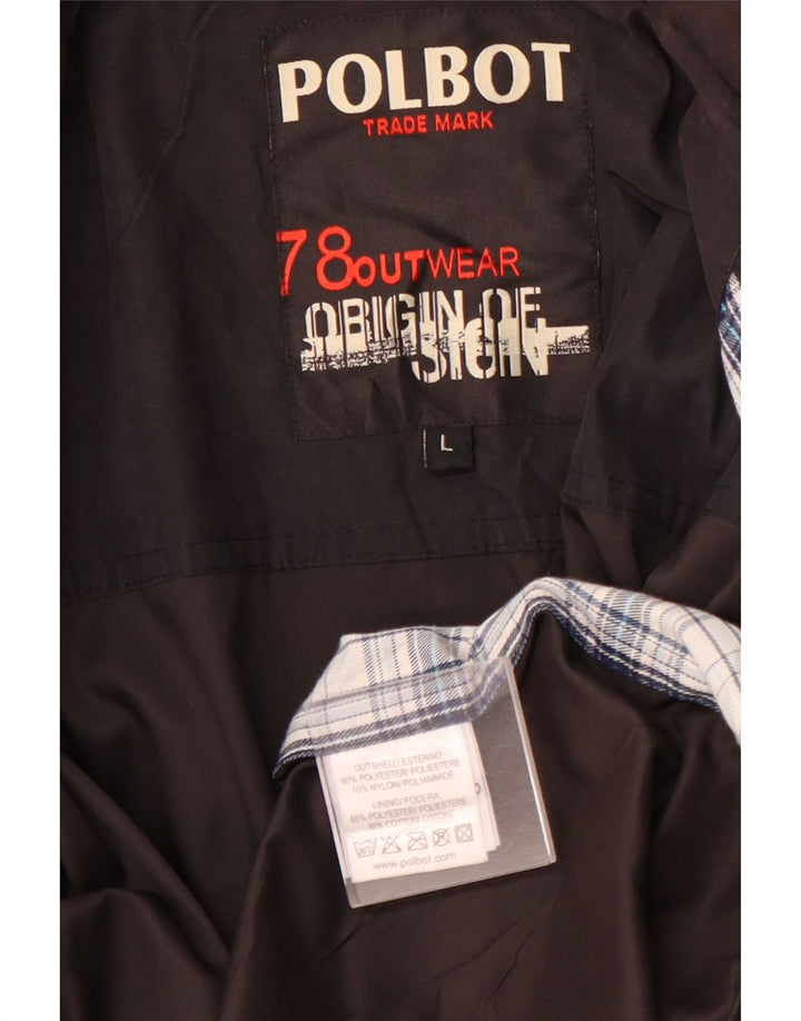 POLBOT Chaqueta utilitaria para hombre UK 40 Large Poliéster negro