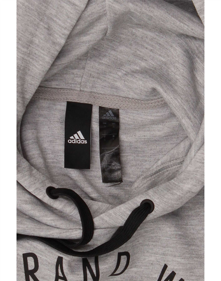 Adidas Hombre Graphic Sudadera con capucha Jumper Pequeño Gris Poliéster