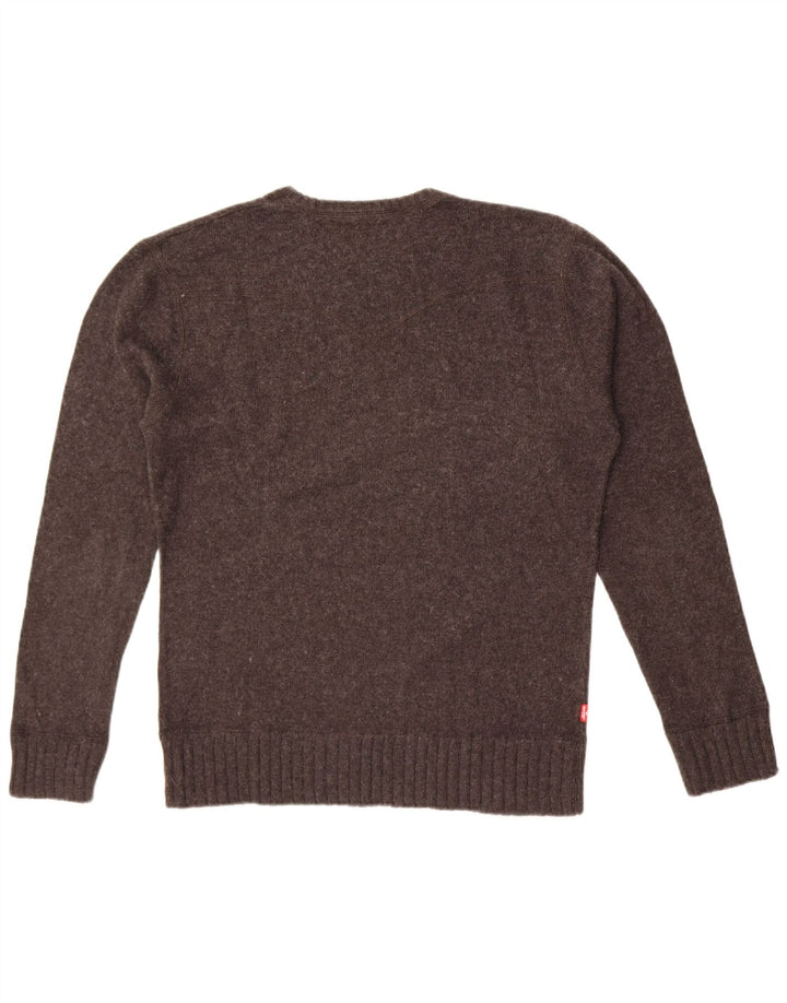 Levi's Suéter tipo jersey con cuello redondo para mujer Reino Unido 44 Algodón gris medio
