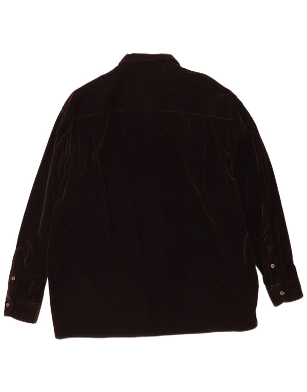 Pal Zileri Camisa De Pana Para Hombre 2XL Viscosa Marrón