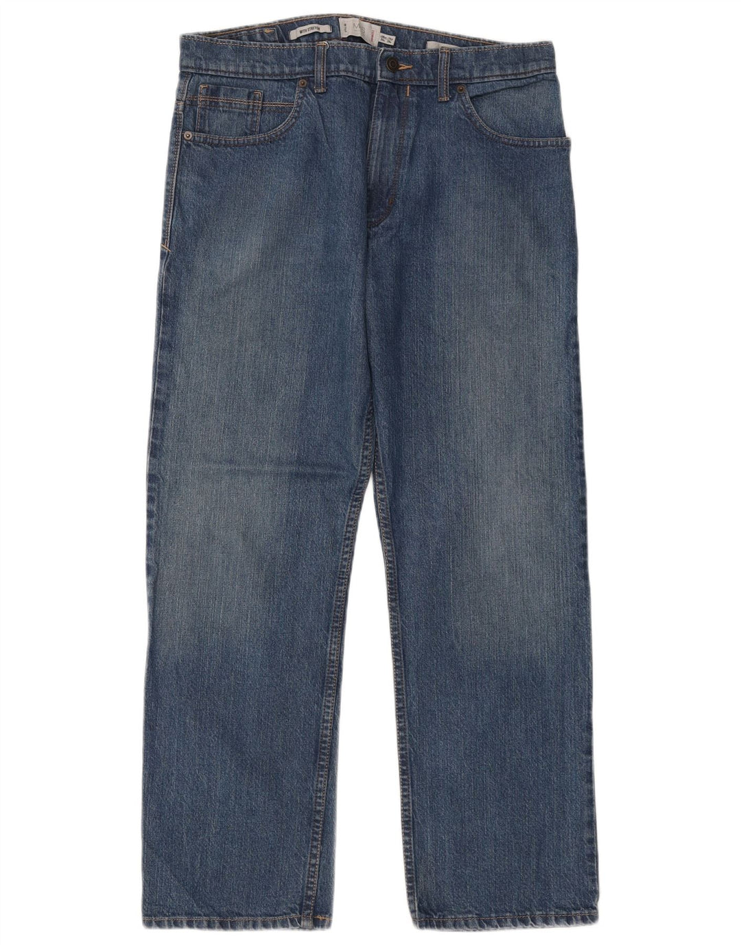 Marks & Spencer Jeans rectos para hombre W34 L29 Algodón azul