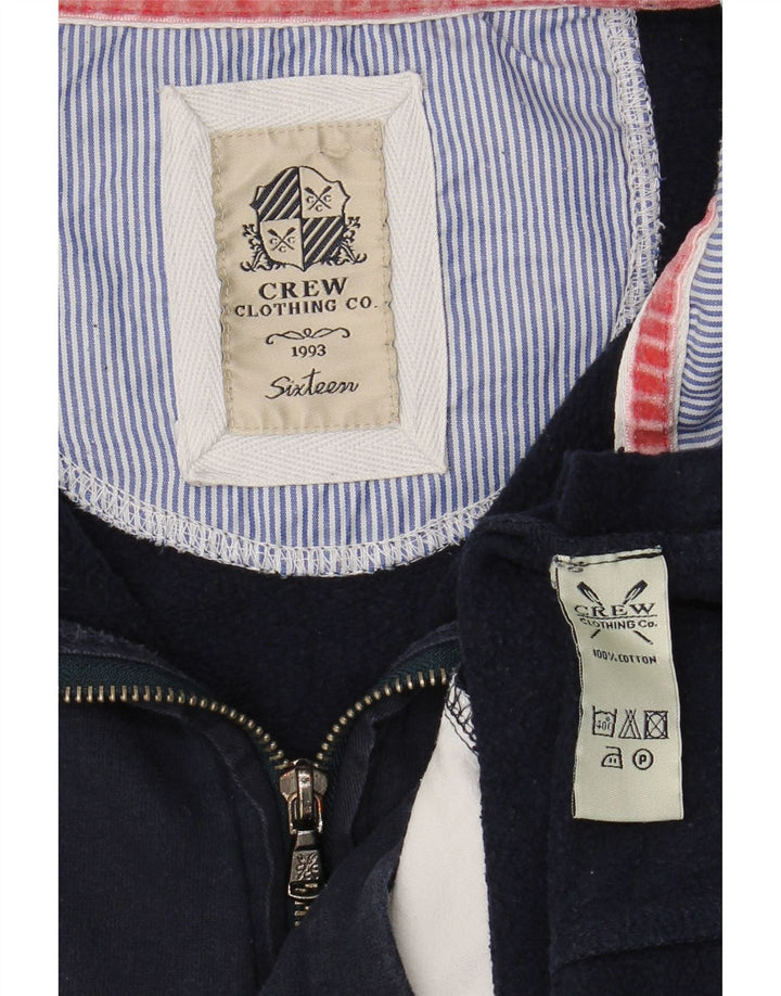 CREW CLOTHING Sudadera con cuello y cremallera para mujer, talla 40, talla grande, azul marino