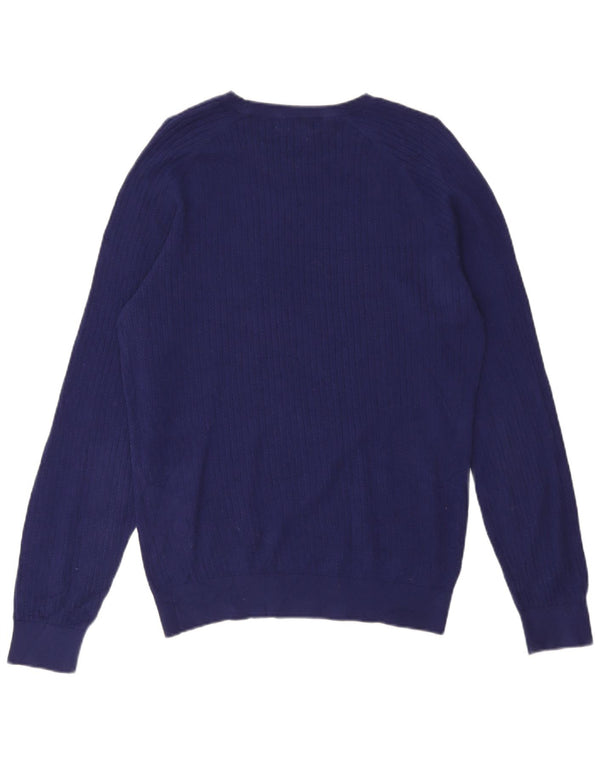 Massimo Dutti Jersey Cuello Redondo Hombre Large Azul Algodón