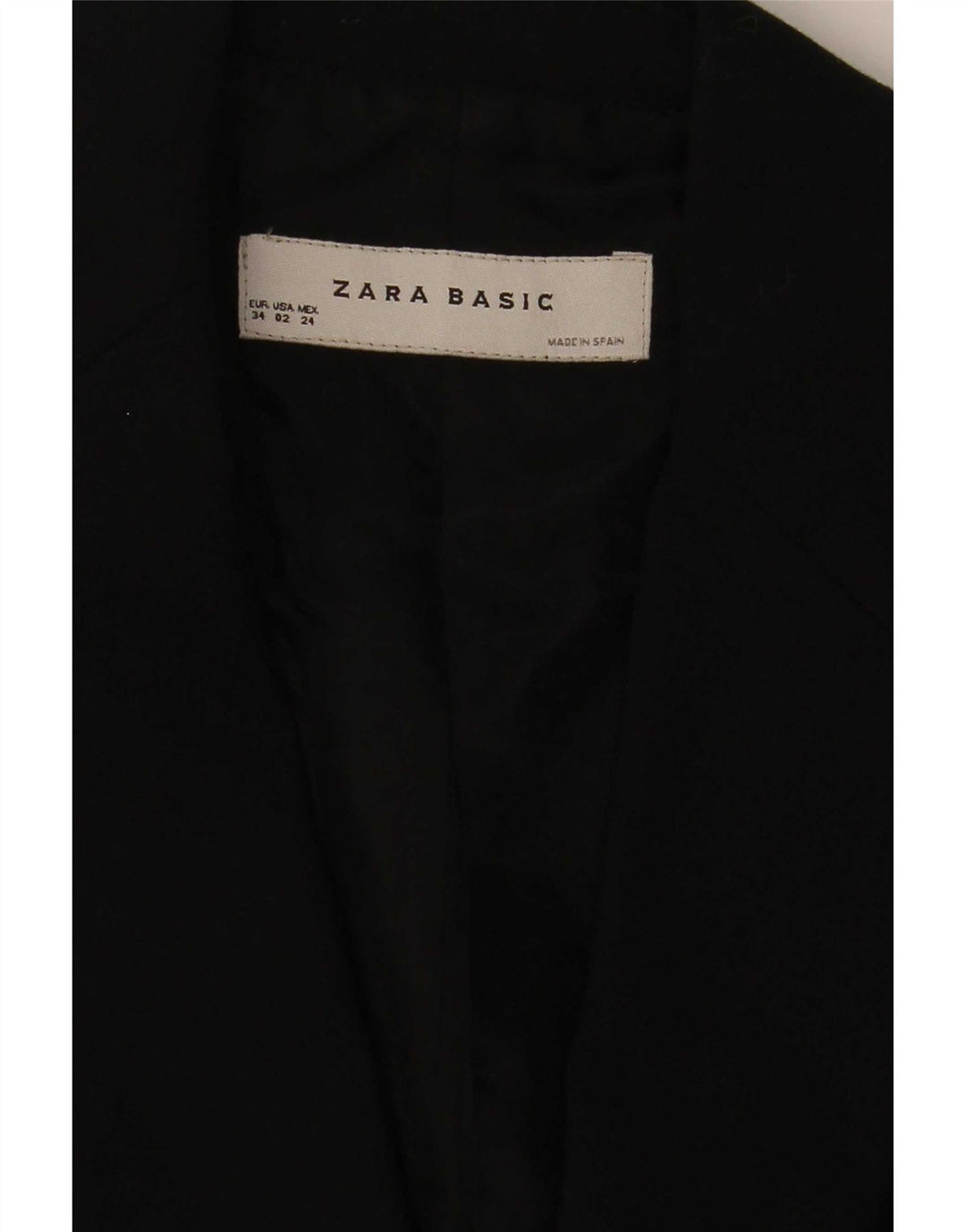 Zara Chaqueta Blazer De 1 Botón Para Mujer EU 34 2XS Negro