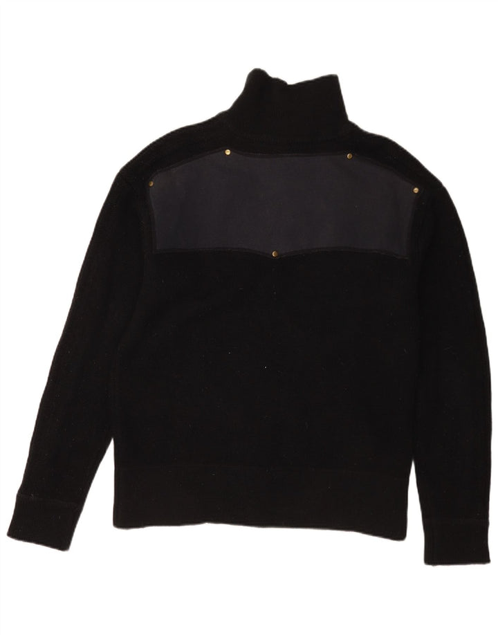 Dickies Hombre Cárdigan Gráfico De Lana Color Block Medio Negro