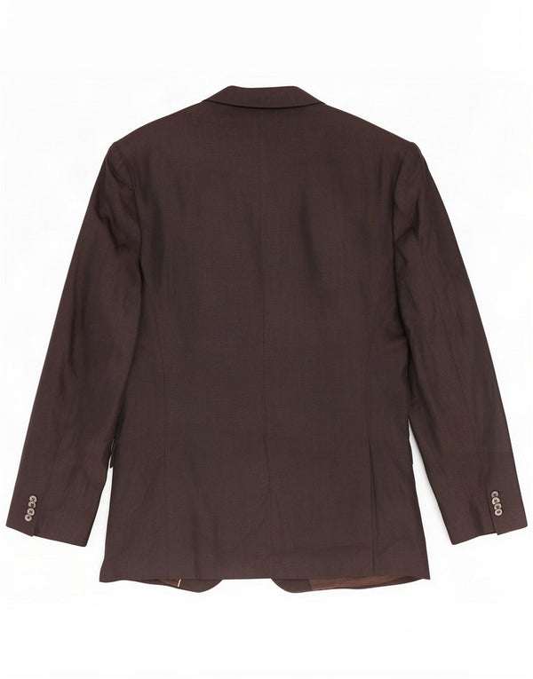 Massimo Dutti Chaqueta Blazer De 3 Botones Hombre EU 56 XL Lino Marrón