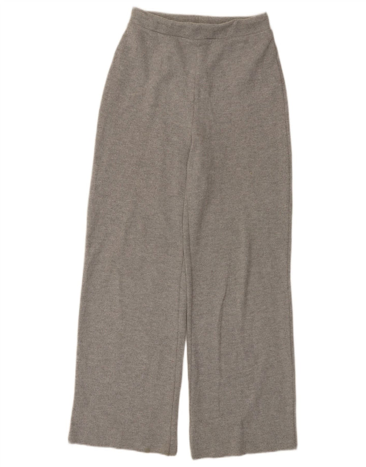 Zara Mujer Pantalón Chándal UK 8 Small Gris Moteado Poliéster