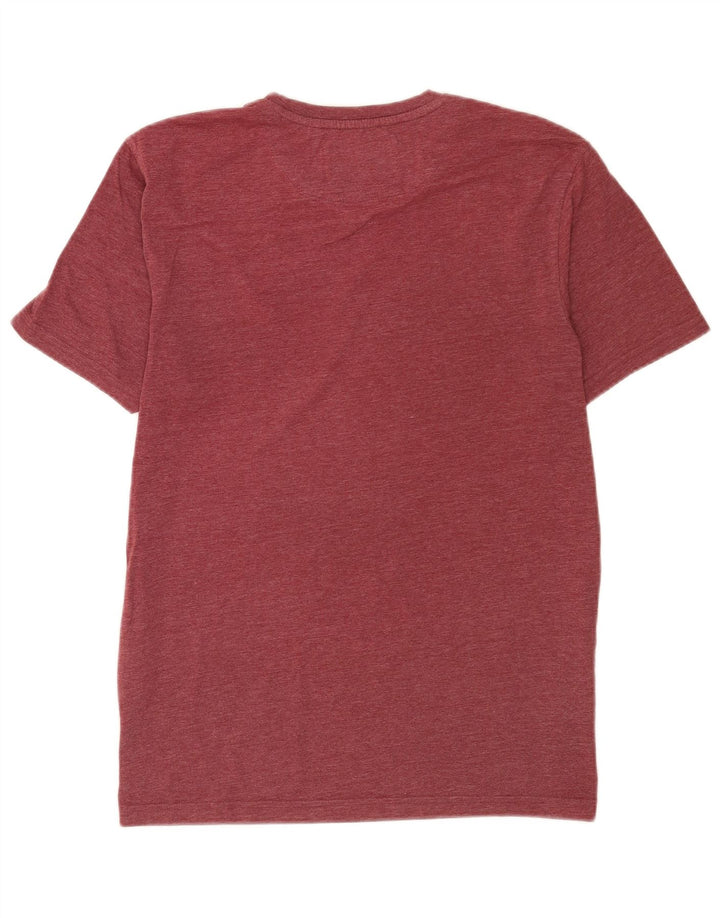 Lyle & Scott Camiseta para hombre Top Large Borgoña Poliéster
