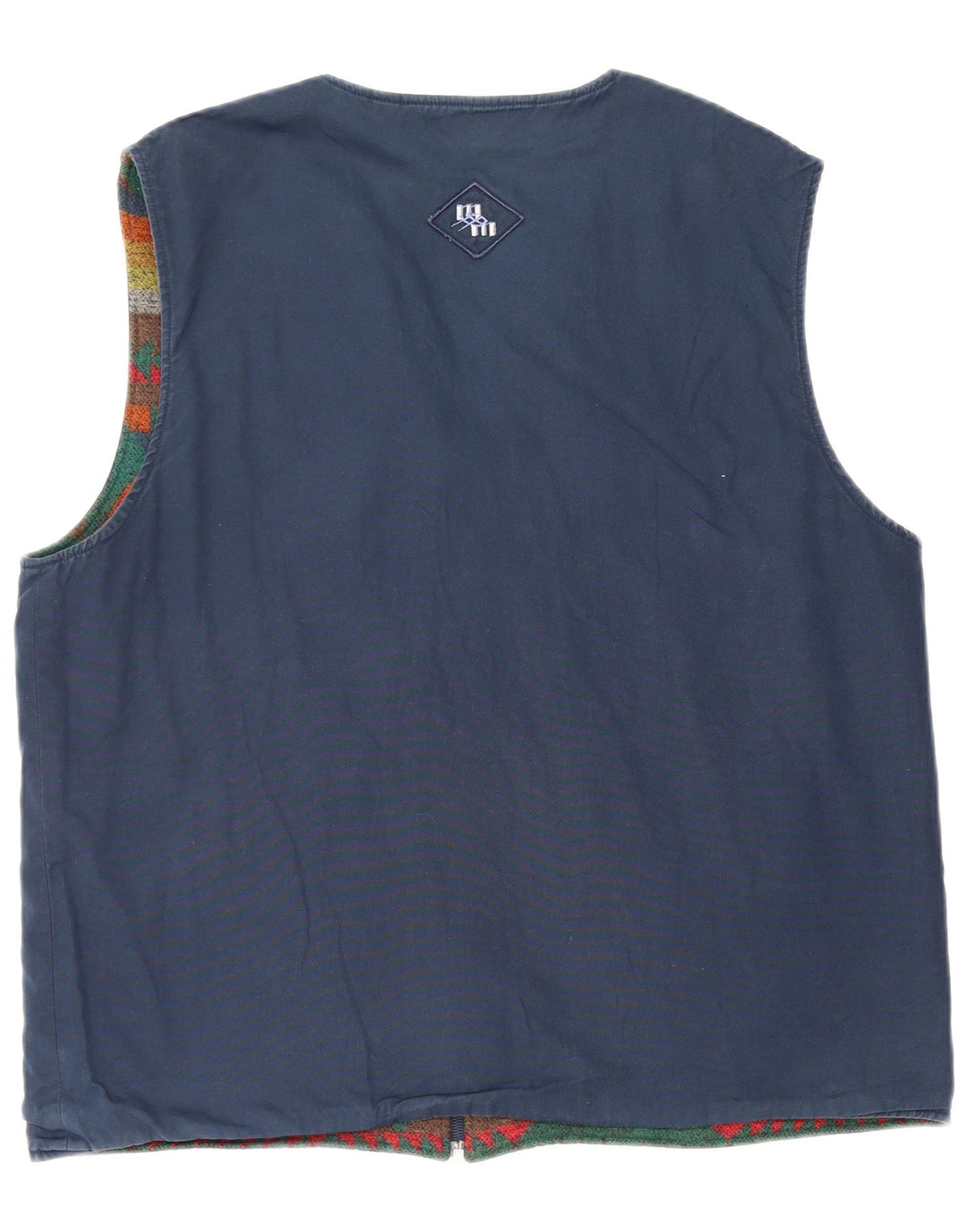 Vintage hombres chaleco reversible grande multicolor Fair Isle