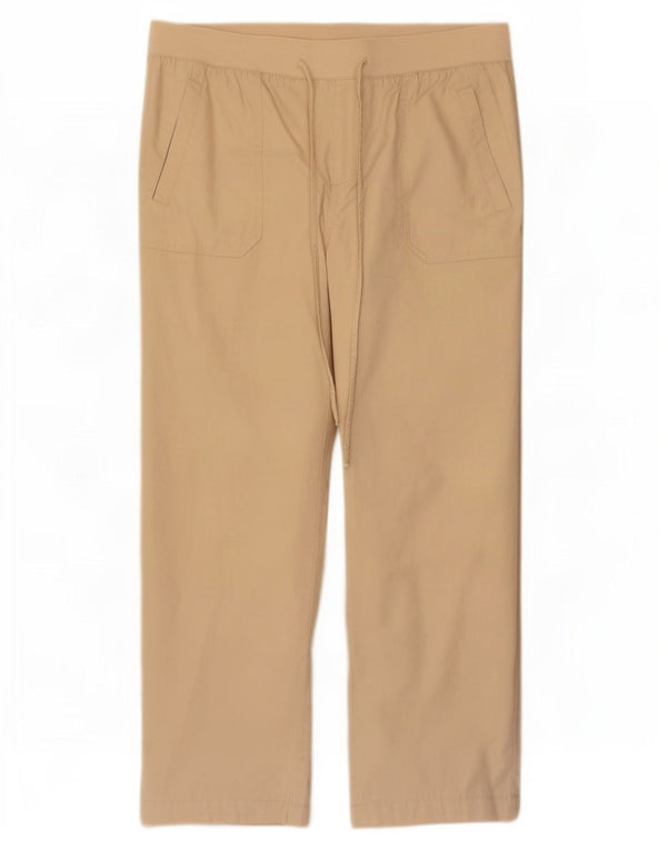 Marks & Spencer Pantalones regulares para mujer UK 46 Large W34 L28 Algodón beige