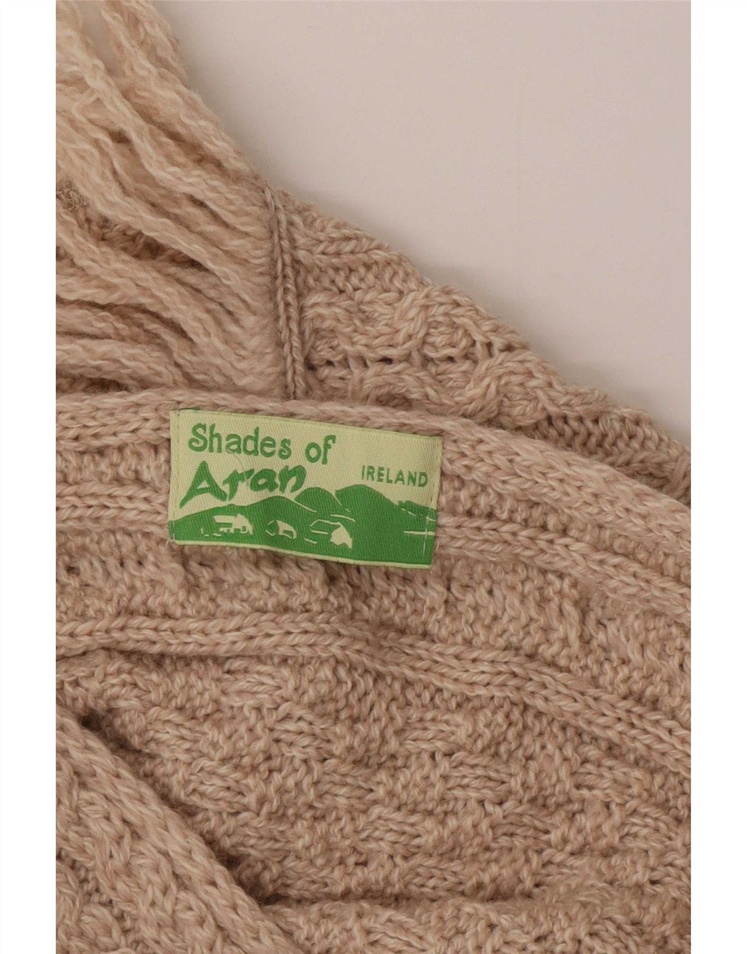 Aran Poncho Jumper para Mujer Talla única Beige