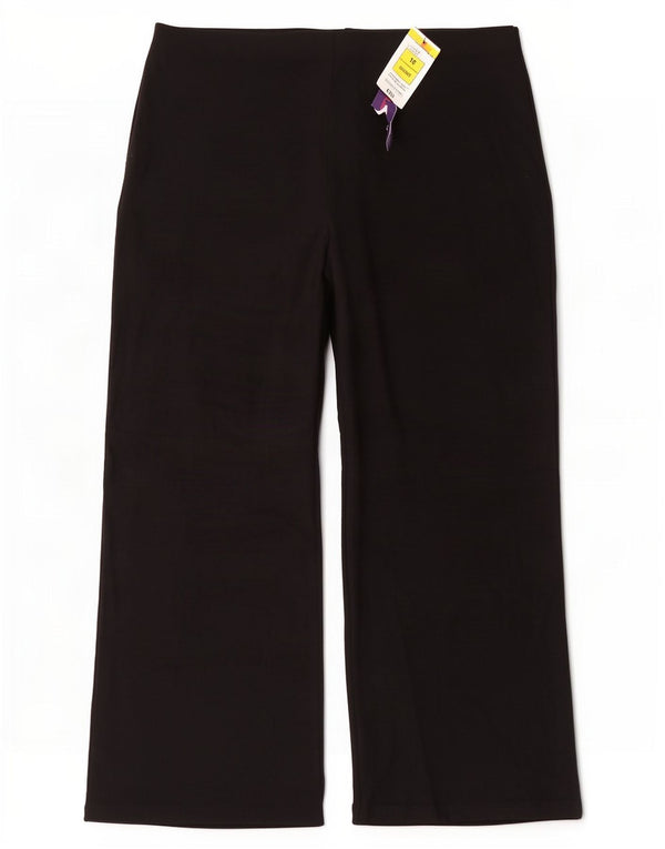 Marks & Spencer Pantalones cortos de pierna ancha para mujer UK 46 Large W34 L26 Negro