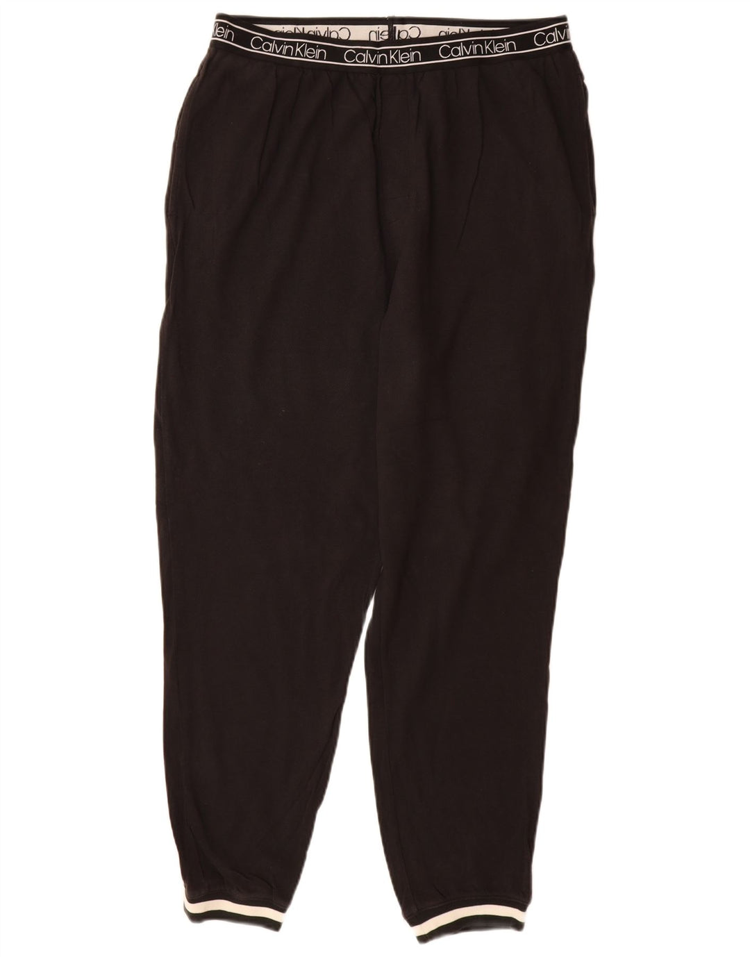 CALVIN KLEIN Pantalones de chándal con estampado gráfico para hombre Joggers Large Black Cotton