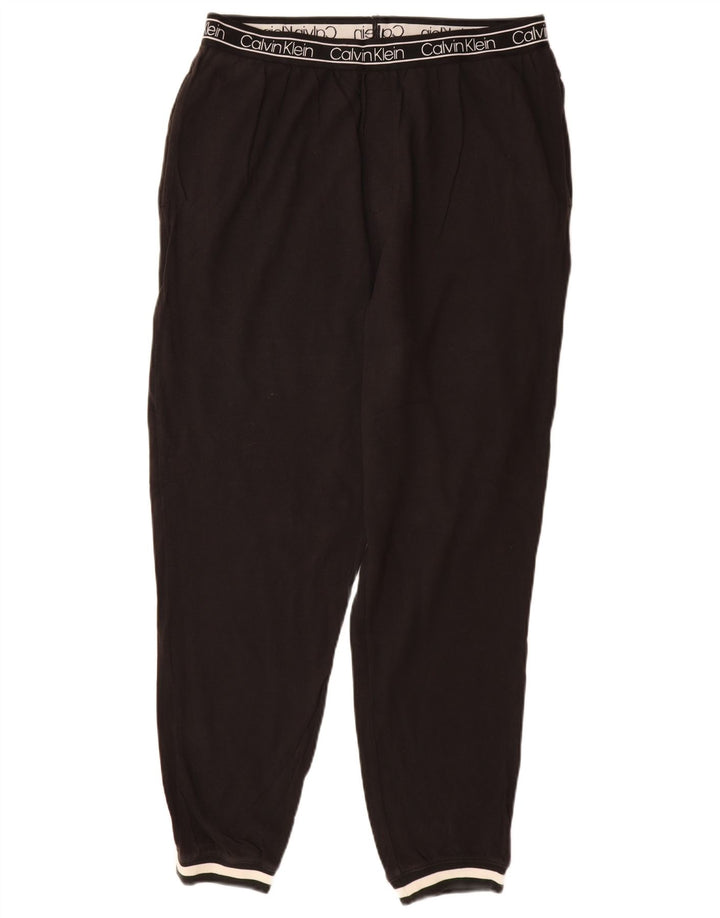 CALVIN KLEIN Pantalones de chándal con estampado gráfico para hombre Joggers Large Black Cotton