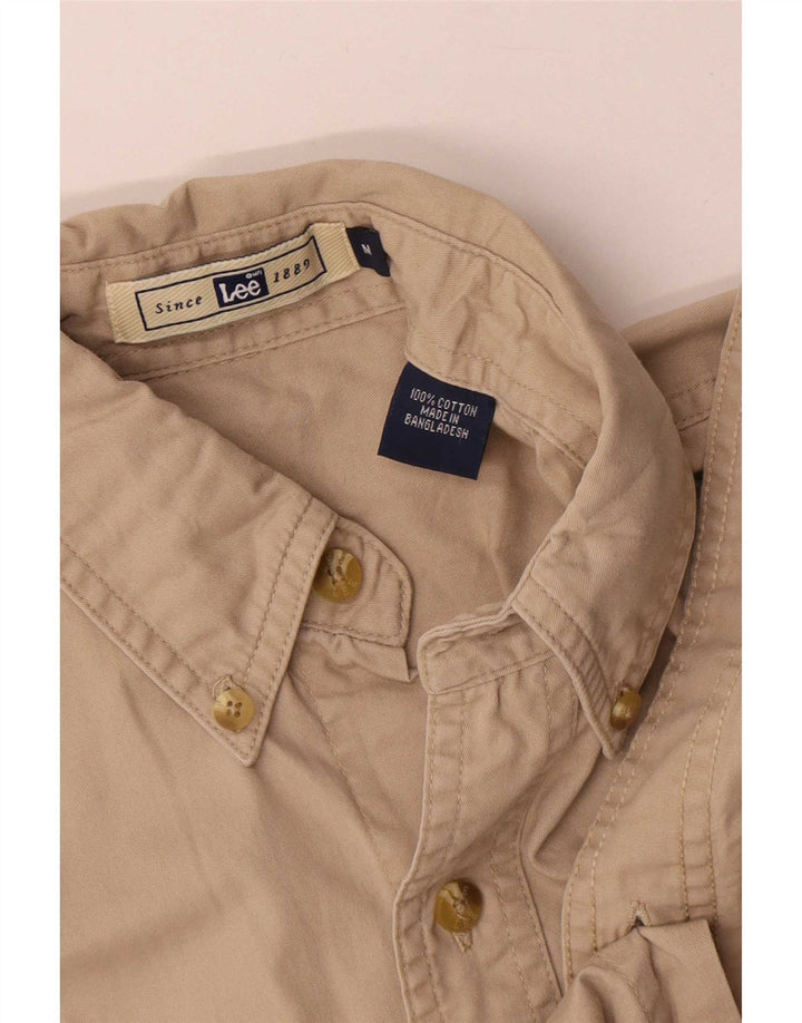 Camisa Lee Hombre Algodón Beige Medio