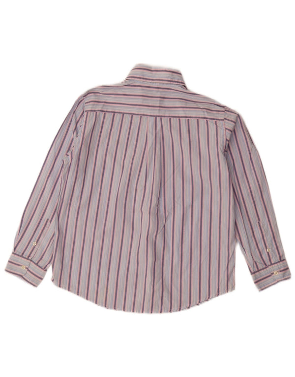 Camisa Benetton Niño 8-9 Años Algodón Rayas Azul Medio